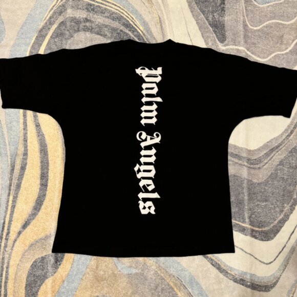 Palm Angels Black Logo Tee Mens Size Large - Picture 4 of 4